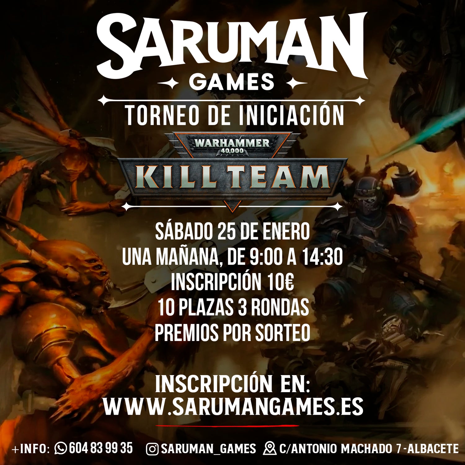 TORNEO DE INICIACIÓN KILL TEAM SÁBADO 25 ENERO