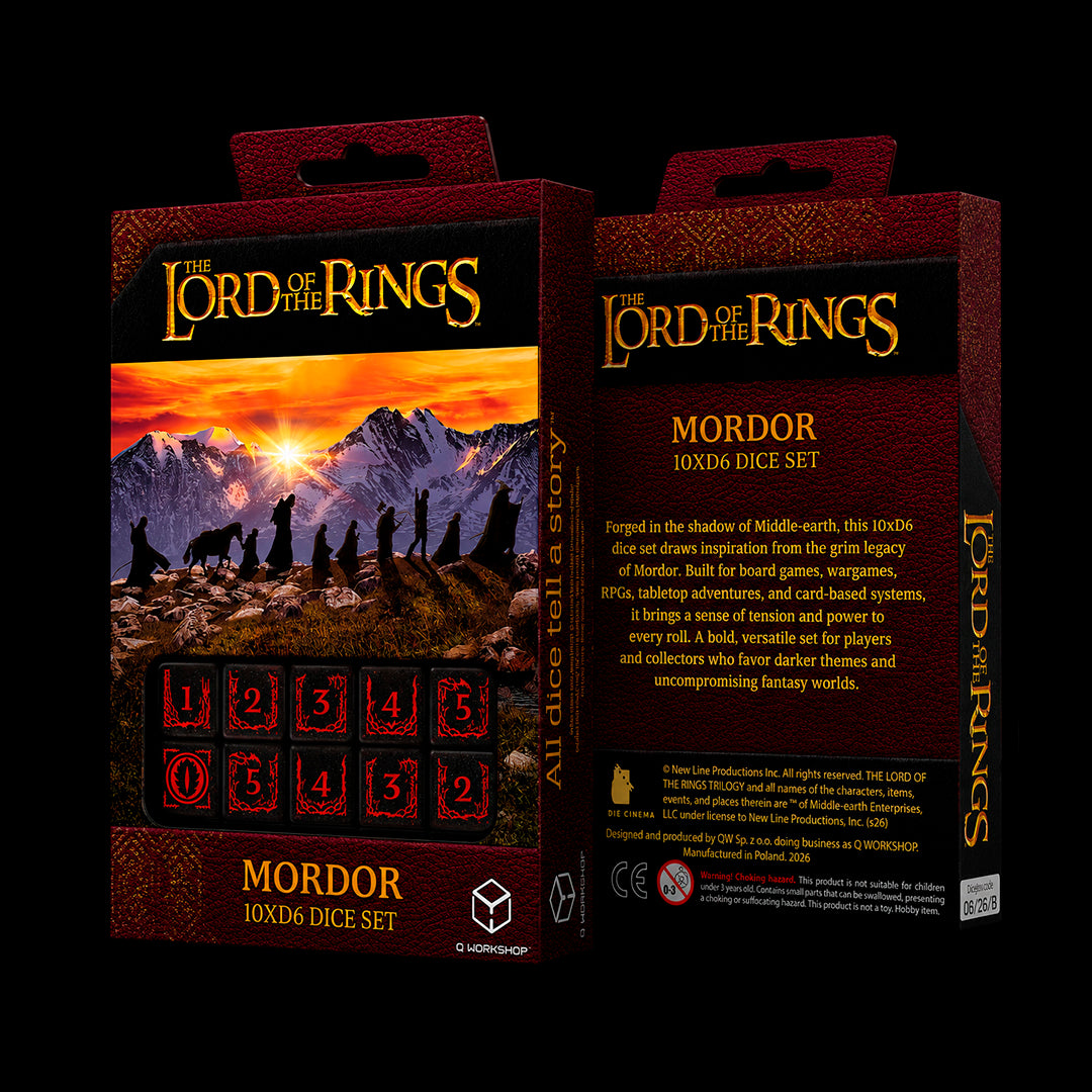 Q Workshop: The Lord of the Rings: D6 Dice Set: Mordor
