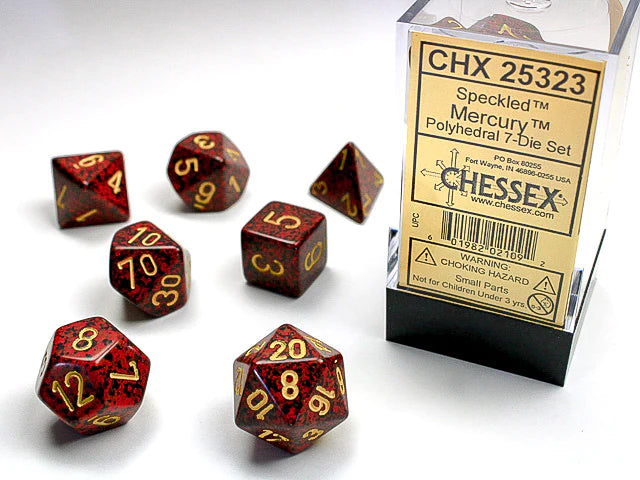 CHESSEX - ROL SET: Speckled Polyhedral 7-Die Set - Mercury