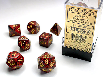 CHESSEX - ROL SET: Speckled Polyhedral 7-Die Set - Mercury