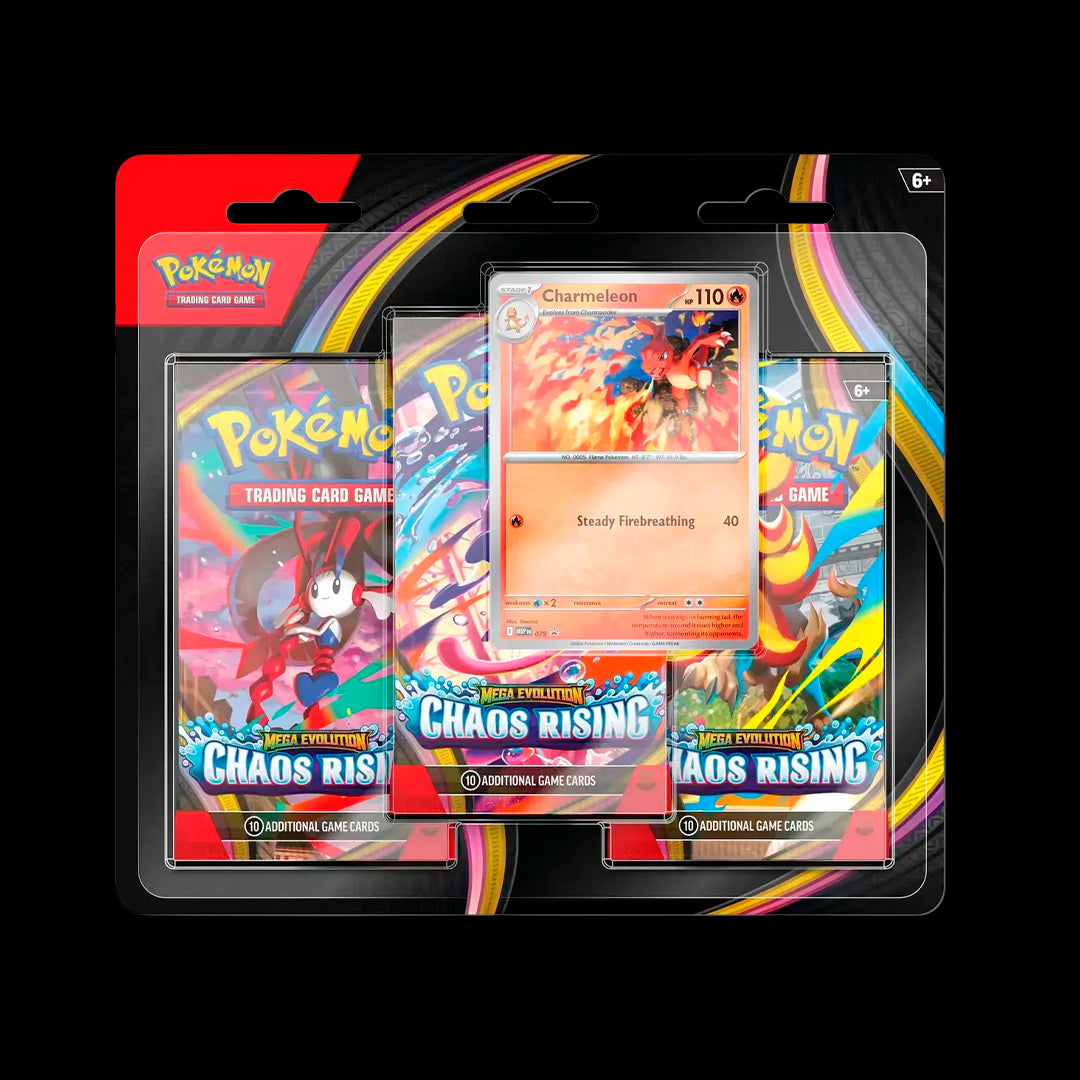 POKEMON JCC MEGAEVOLUCIÓN CAOS CRECIENTE 3-PACK BLISTER
