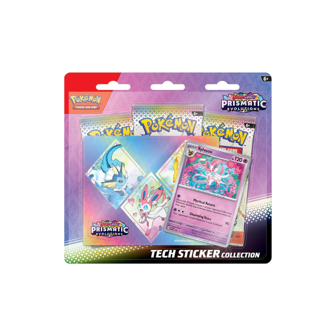 PREPEDIDO POKEMON:  Tech Sticker Collection sv 8.5 Evoluciones Prismáticas Español