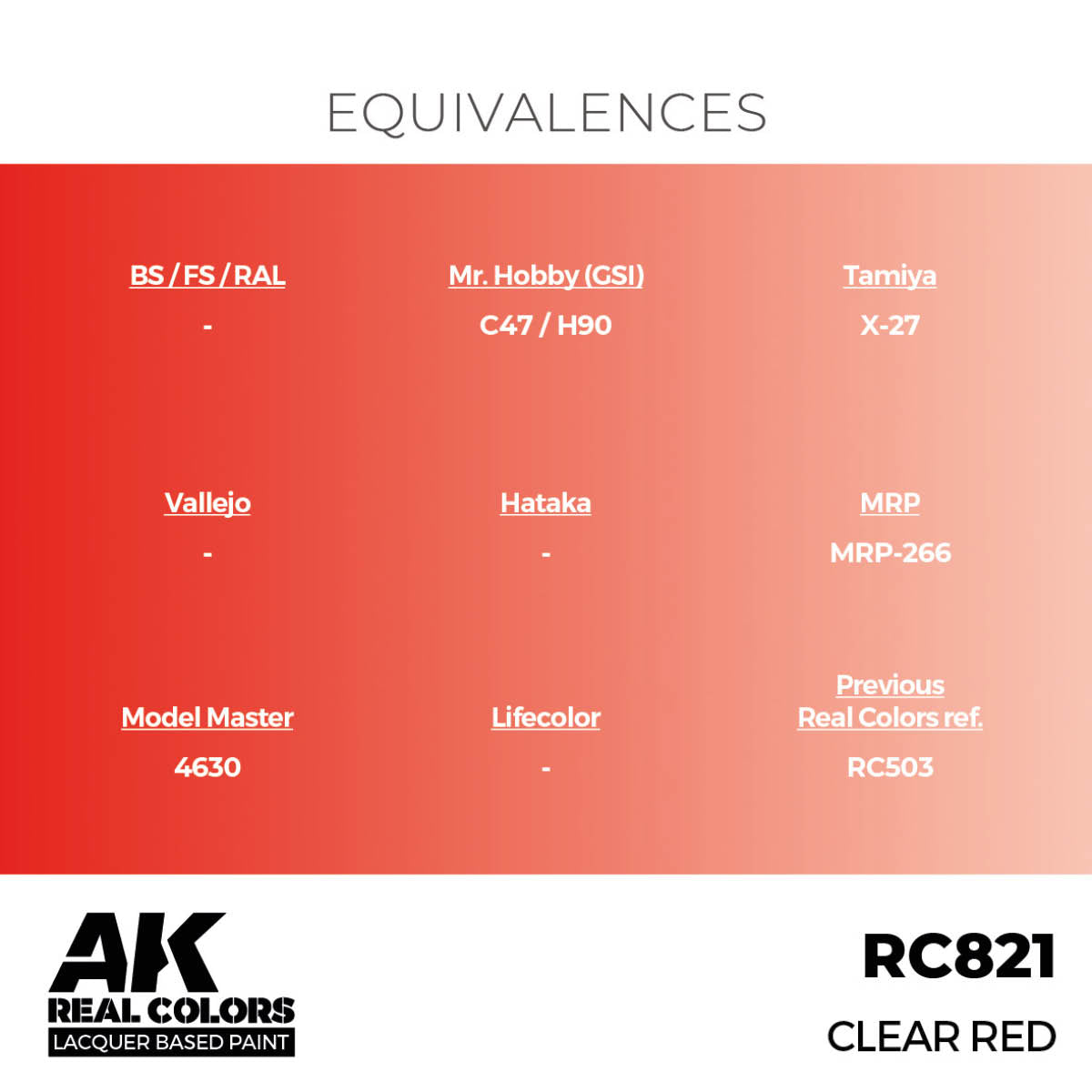 AK: REAL COLOR - CLEAR RED - 17ml