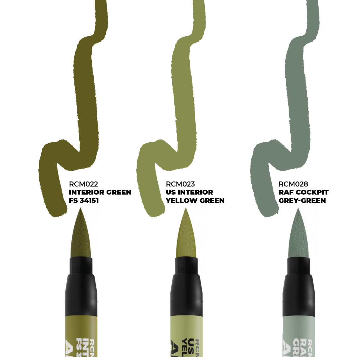 AK: RC MARKERS SET - WWII ALLIED AIRCRAFT - COCKPIT COLORS