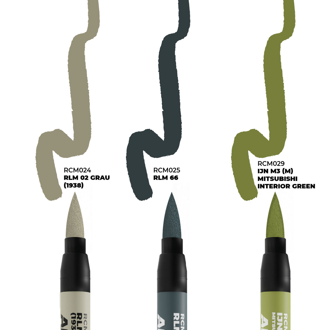 AK: RC MARKERS SET - WWII AXIS AIRCRAFT - COCKPIT COLORS