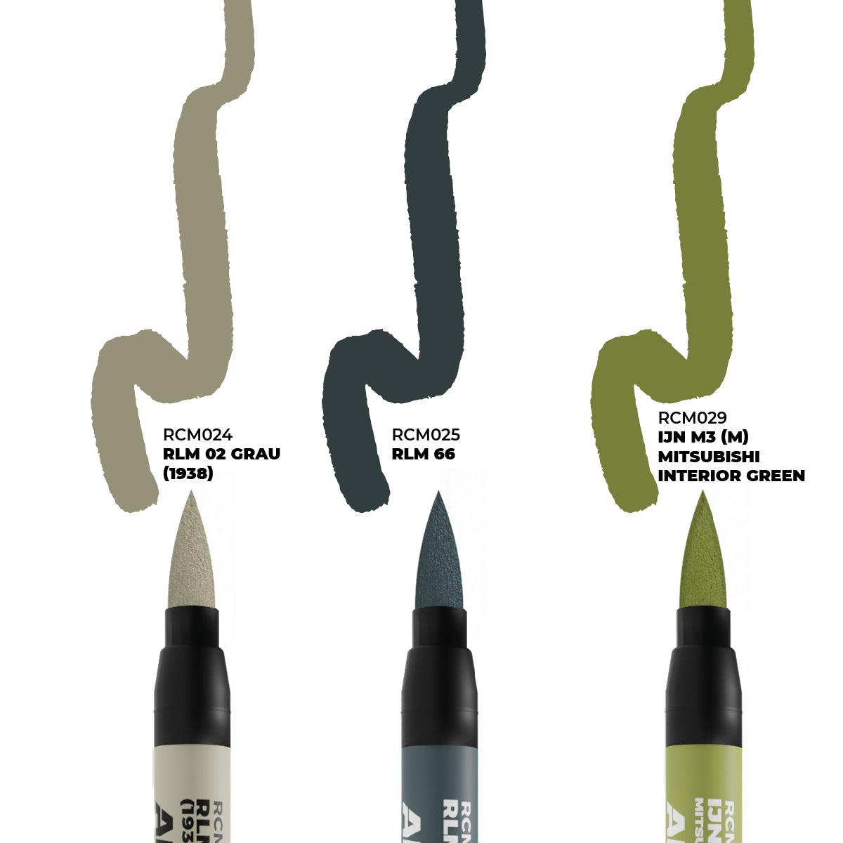 AK: RC MARKERS SET - WWII AXIS AIRCRAFT - COCKPIT COLORS