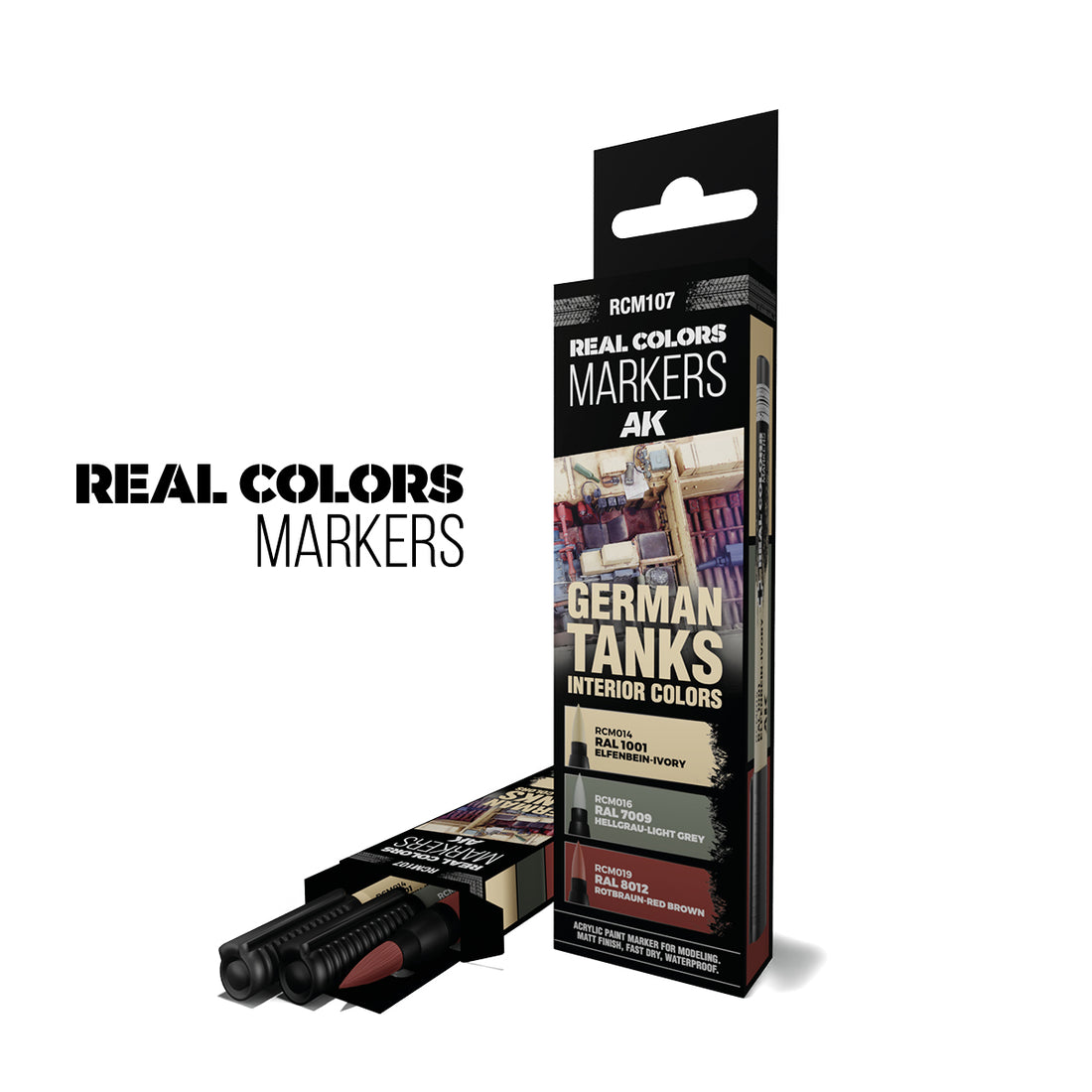 AK: RC MARKERS SET - GERMAN TANKS INTERIOR COLORS
