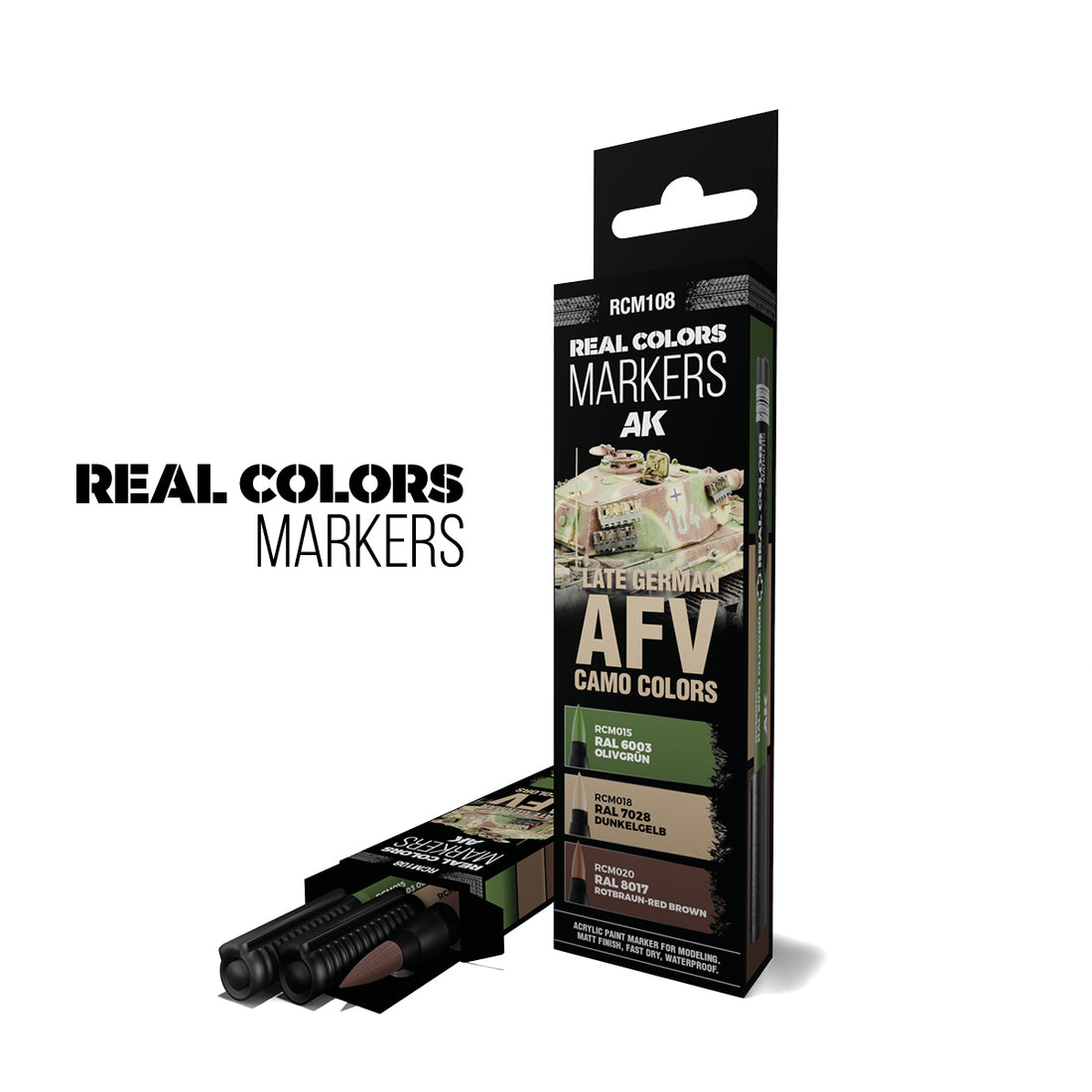 AK: RC MARKERS SET - LATE GERMAN AFV - CAMO COLORS