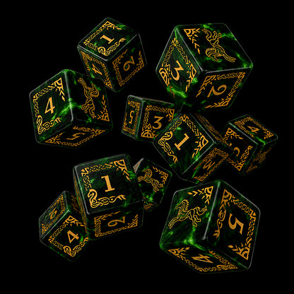 Q Workshop: The Lord of the Rings: D6 Dice Set: Rohan