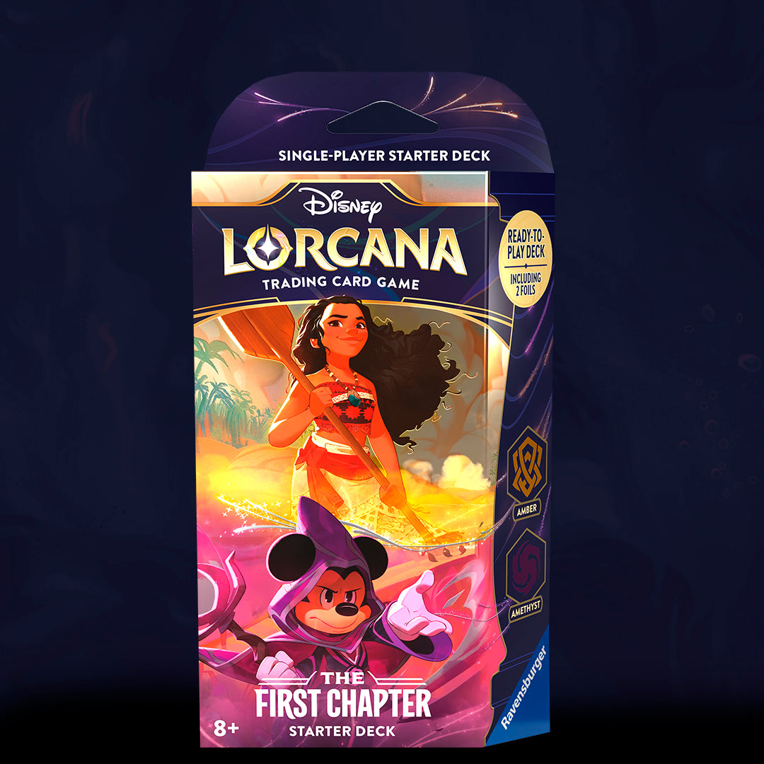 DISNEY LORCANA: FIRST CHAPTER - MOANA &amp; MICKEY MOUSE - MAZO DE INICIO/STARTER DECK - (INGLÉS)