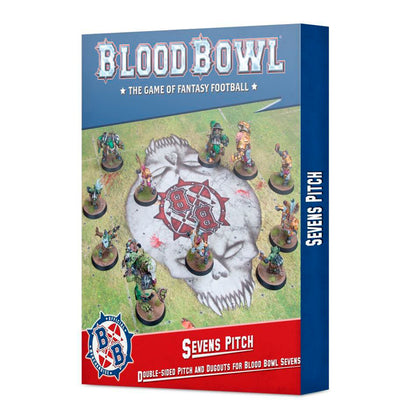 CAMPO IMPRESO A DOBLE CARA Y BANQUILLOS PARA SEVENS PITCH DE CAMPO DE BLOOD BOWL