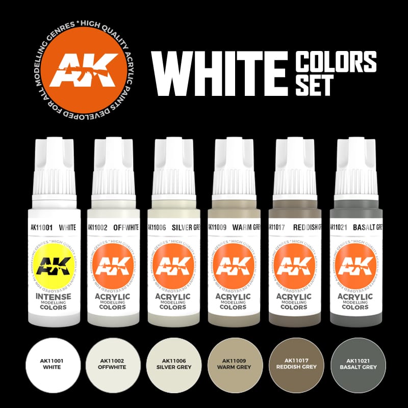 3GEN Acrylics SET: WHITE COLORS