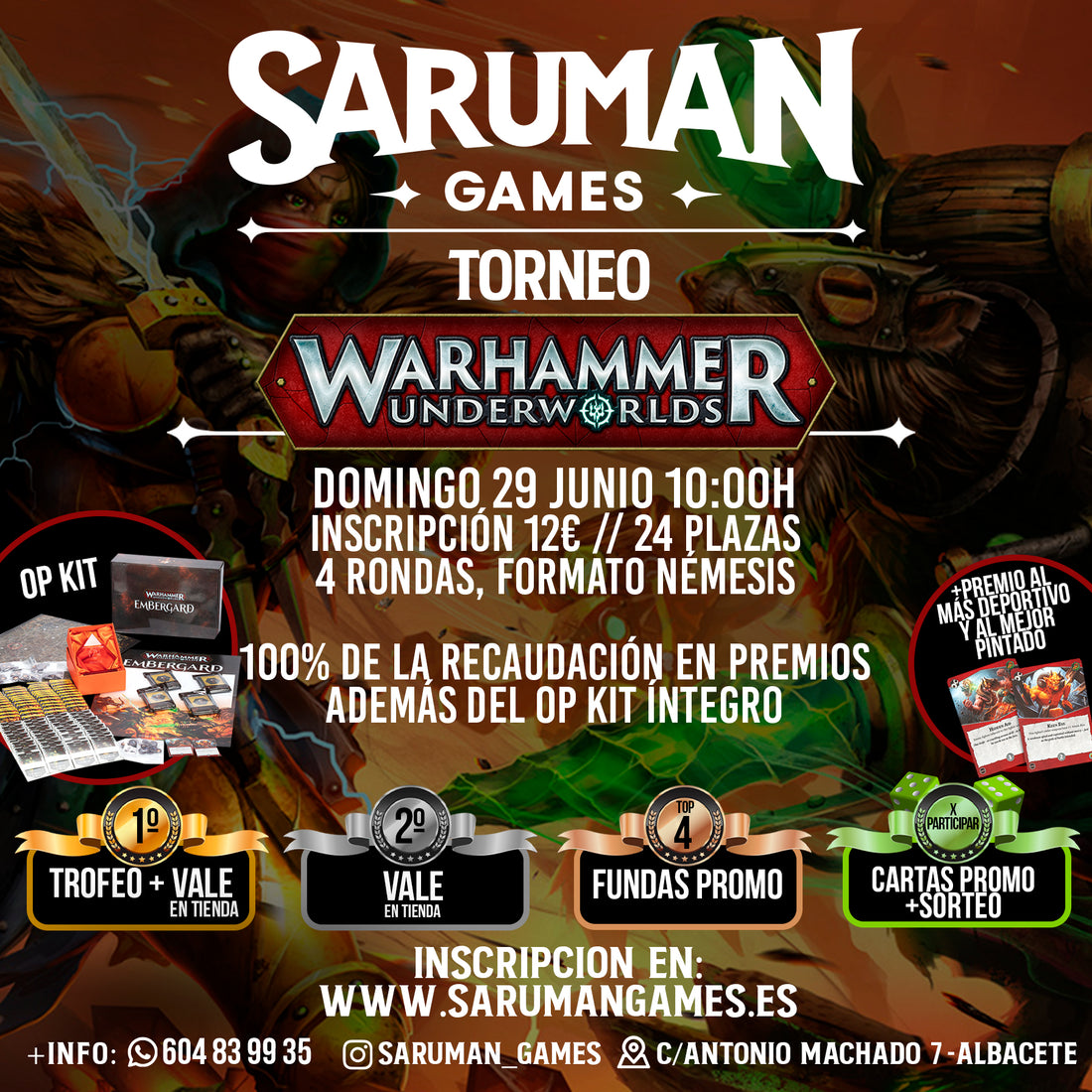TORNEO WARHAMMER UNDERWORLDS – FORMATO NÉMESIS – DOMINGO 29 DE JUNIO