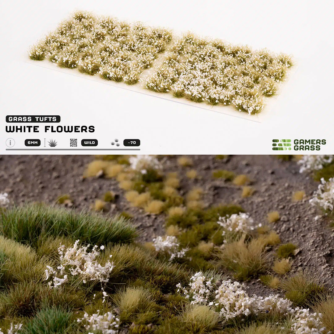 White Rose Flowers- Wild Tufts