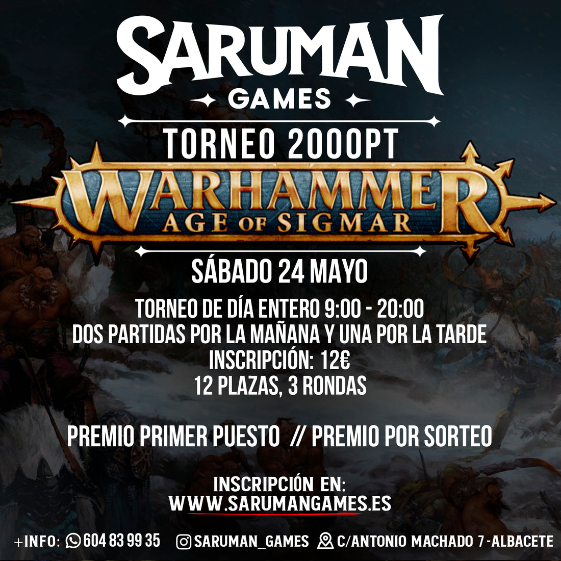 TORNEO AOS 2000PT  DOMINGO SÁBADO 24 DE MAYO