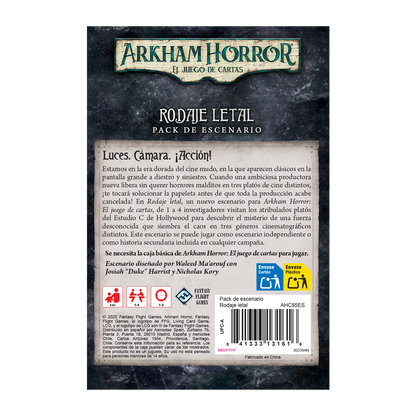 ARKHAM HORROR: EL JUEGO DE CARTAS - PACK DE ESCENARIO - RODAJE LETAL