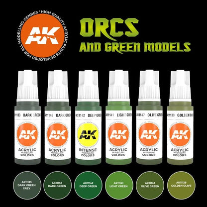 3GEN Acrylics SET: ORCS AND GREEN MODELS