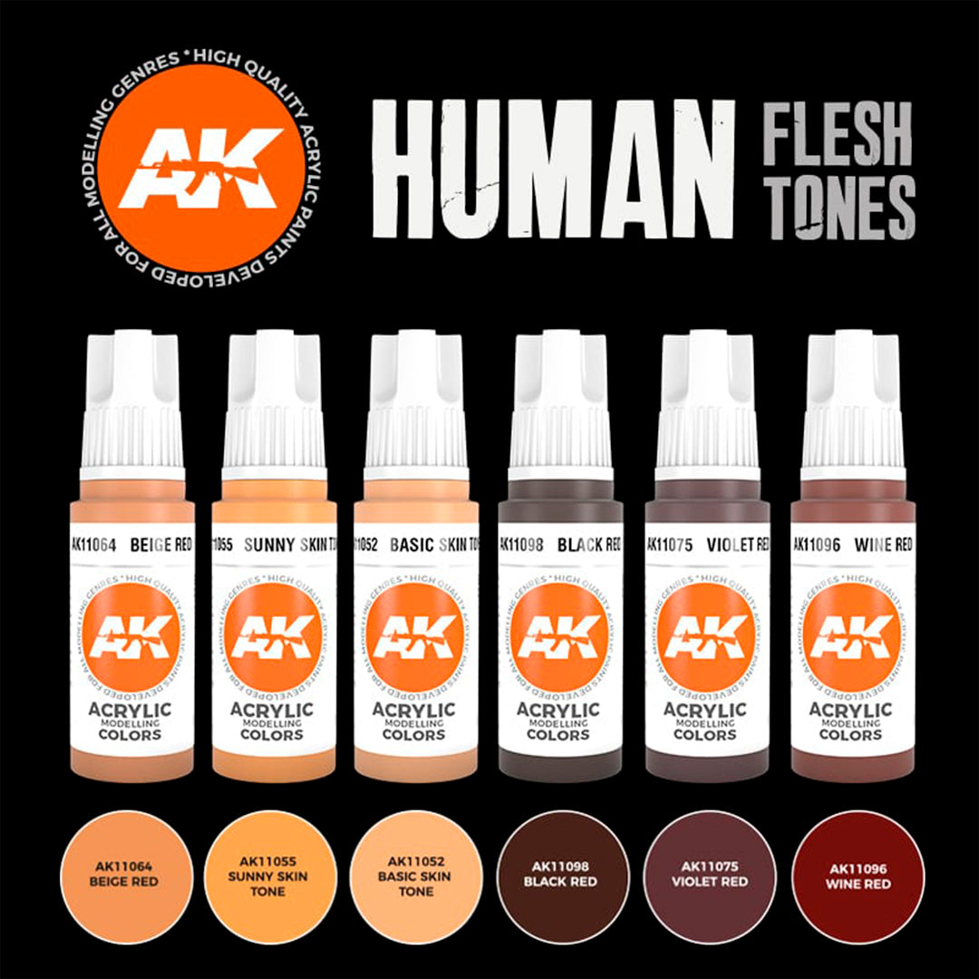 3GEN Acrylics SET: HUMAN FLESH TONES