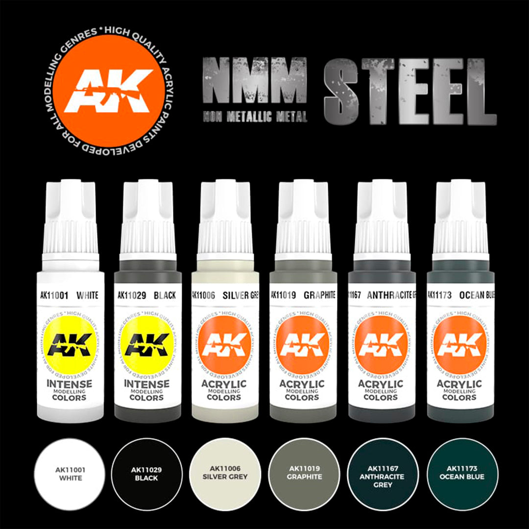 3GEN Acrylics SET: NON METALLIC METAL - STELL