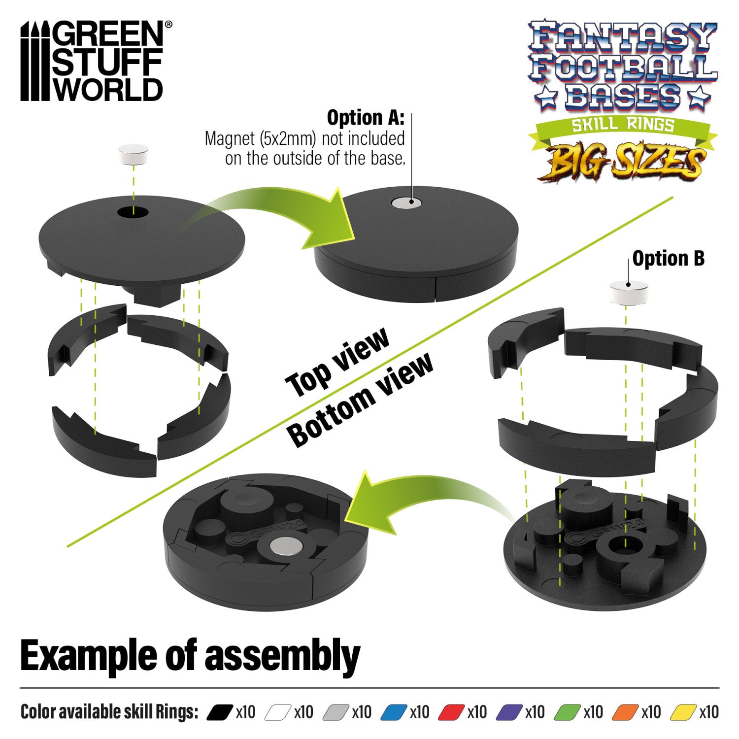 GSW: Anillos de habilidad 40mm Negro