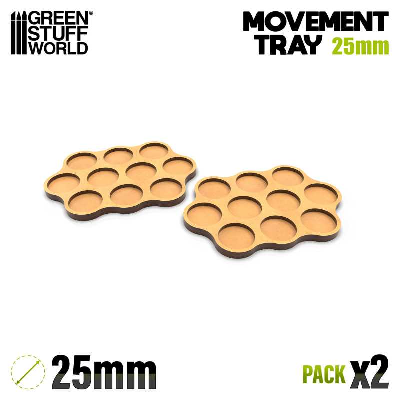 GSW: BANDEJAS DE MOVIMIENTO - DM - SKIRMISH - (25mm 3x4x3)
