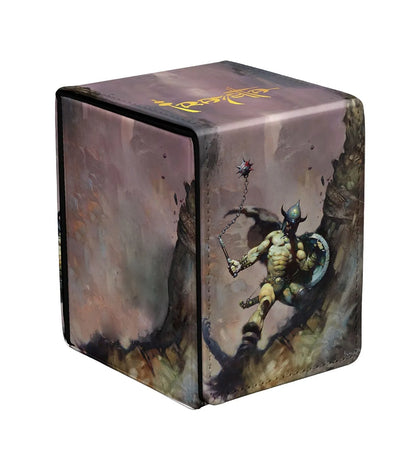 ULTRA PRO: Caja de mazo Alcove Flip "Warrior with Ball and Chain" Frank Frazetta