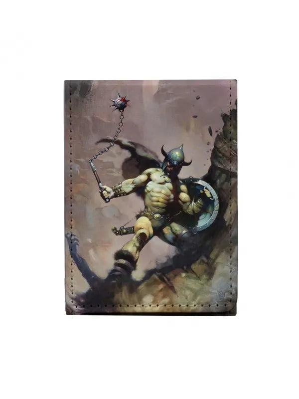 ULTRA PRO: Caja de mazo Alcove Flip "Warrior with Ball and Chain" Frank Frazetta
