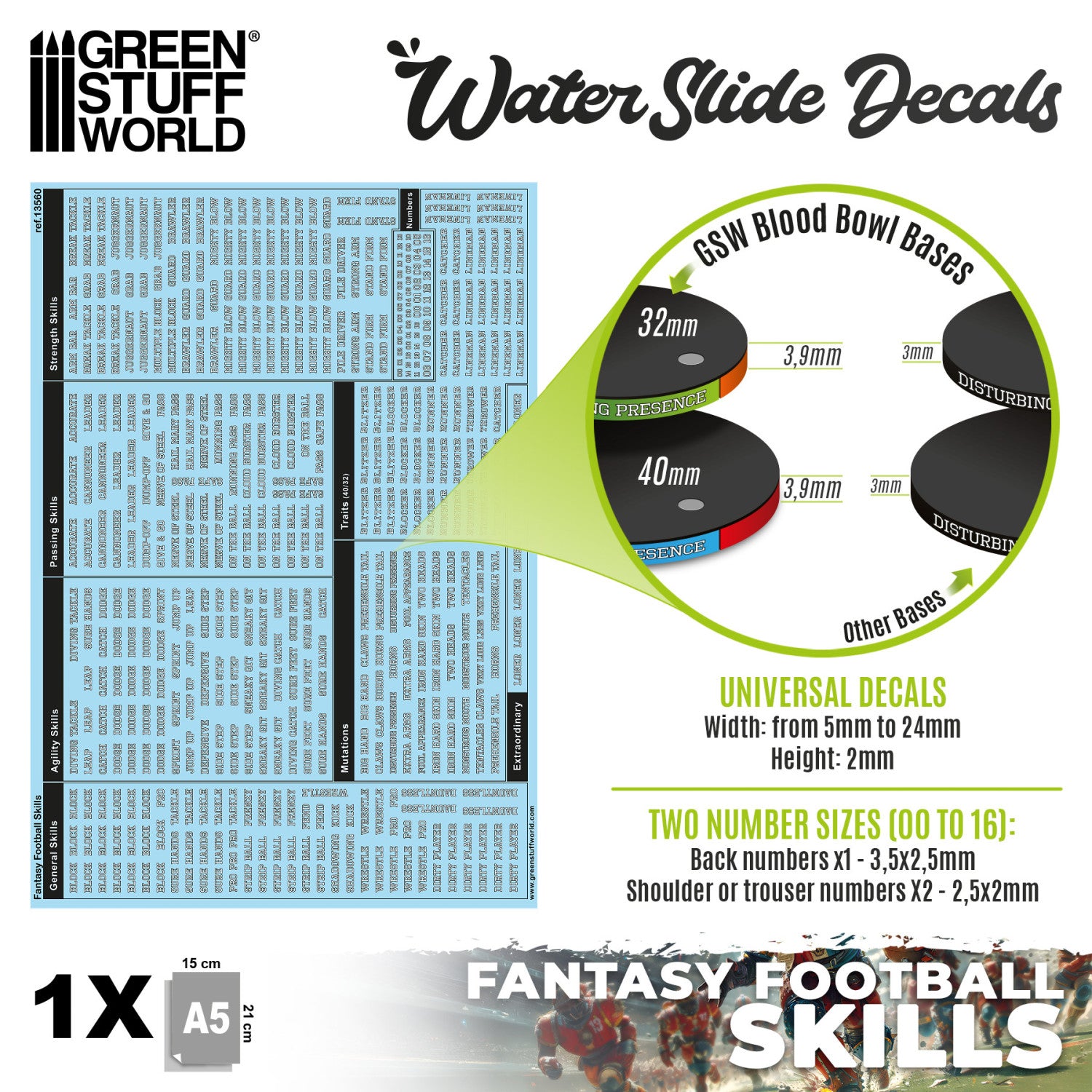 GSW: Calcas de habilidades compatibles con Blood Bowl y Fantasy Football
