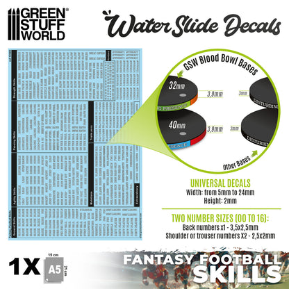 GSW: Calcas de habilidades compatibles con Blood Bowl y Fantasy Football