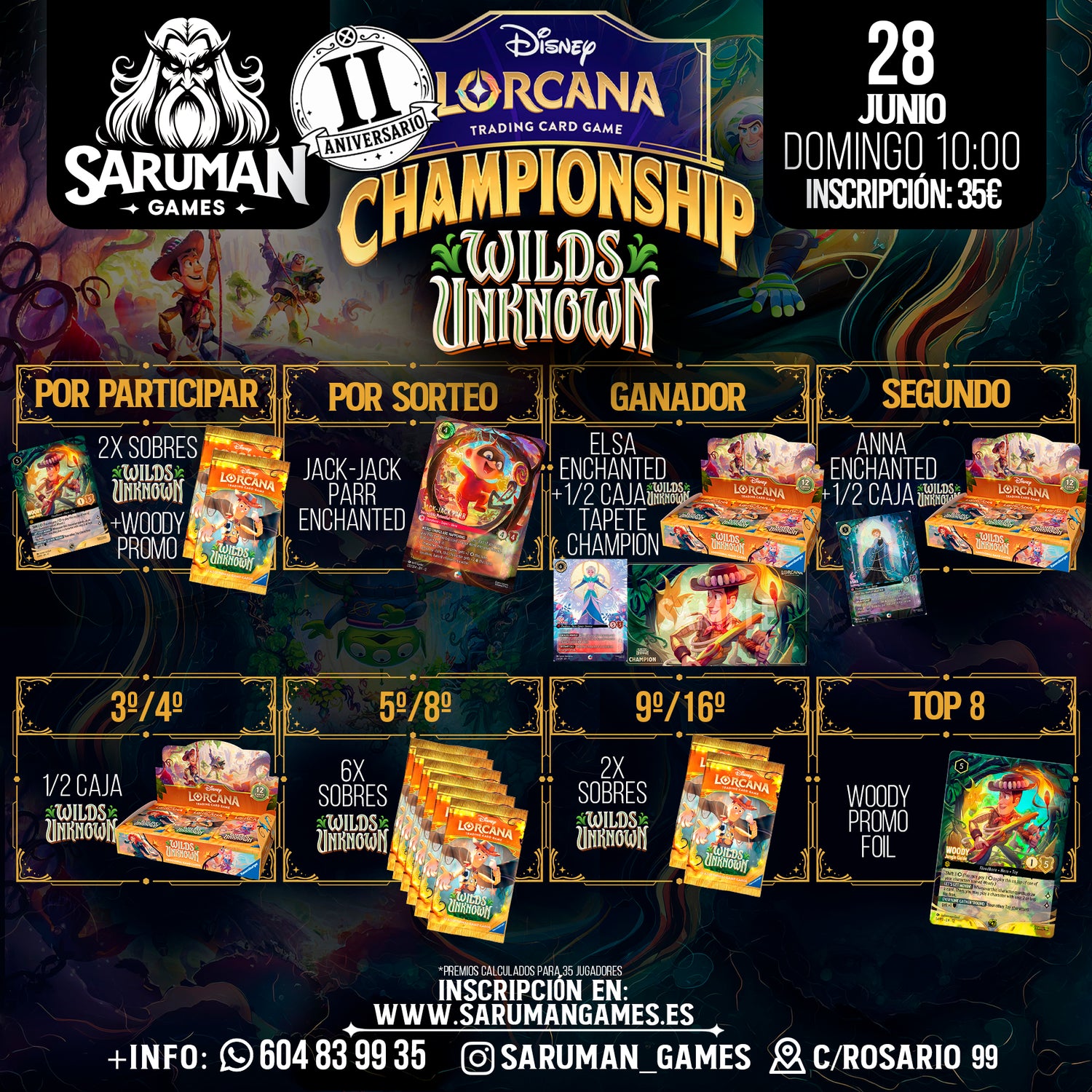 DISNEY LORCANA CHAMPIONSHIP – WILDS UNKNOWN ESPECIAL II ANIVERSARIO