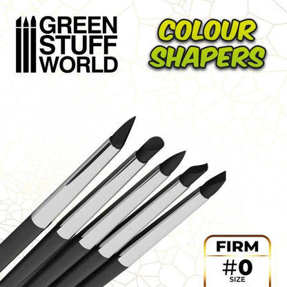 GSW: PINCELES DE SILICONA - TAMAÑO 0 - NEGRO FIRME