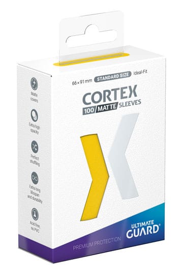 Ultimate Guard Cortex Sleeves Tamaño Estándar Matte Yellow (100)