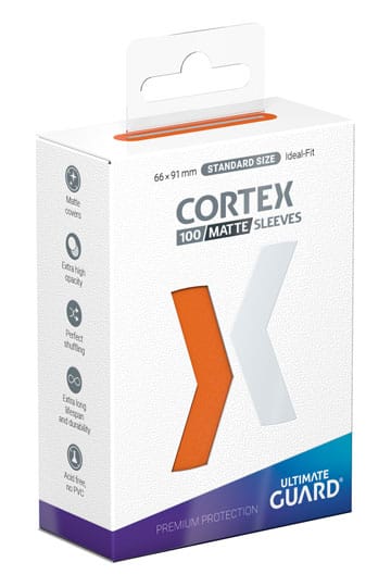 Ultimate Guard Cortex Sleeves Tamaño Estándar Naranja Mate (100)