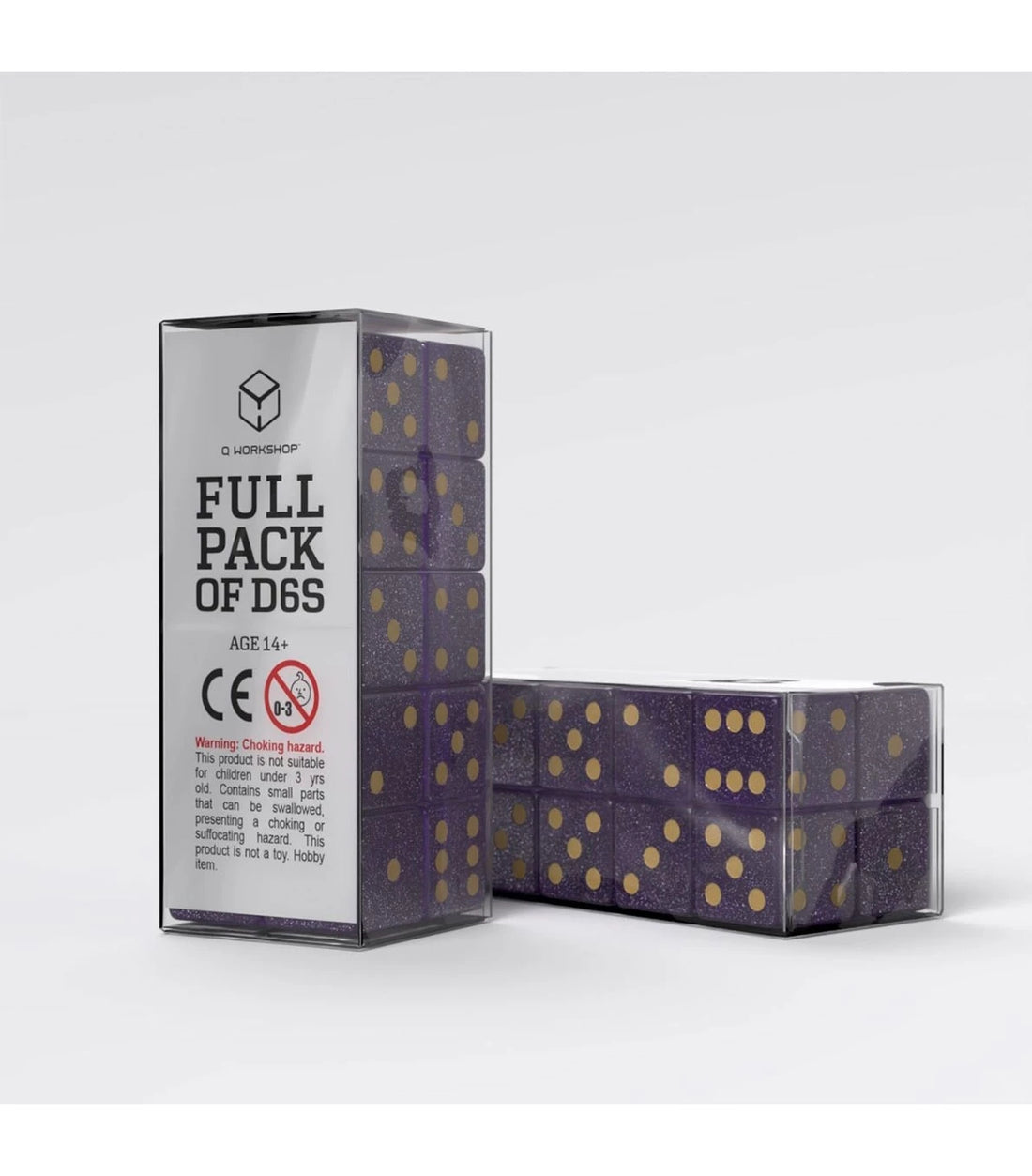 Q WORKSHOP: PACK DADPS - MORADO Y ORO D6s - (20 unidades)