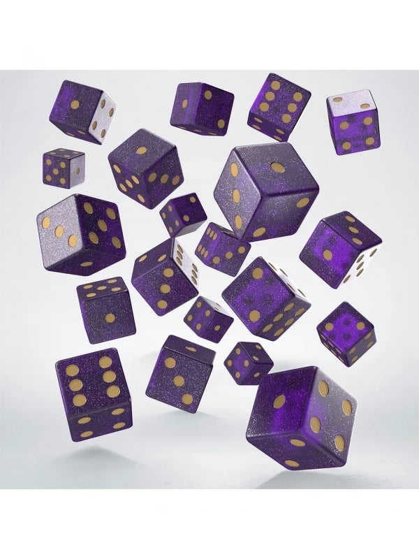 Q WORKSHOP: PACK DADPS - MORADO Y ORO D6s - (20 unidades)