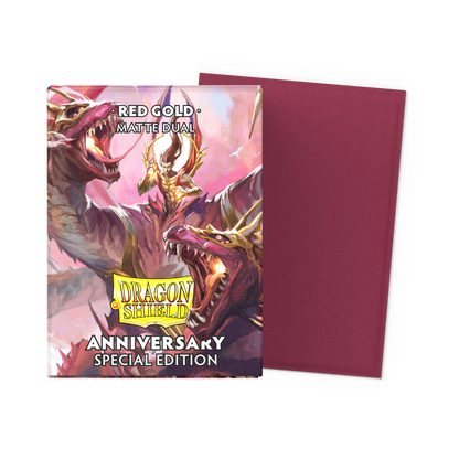 DRAGON SHIELD - 100 SLEEVES MATTE - DUAL - POMAGENTA &amp; GOLD