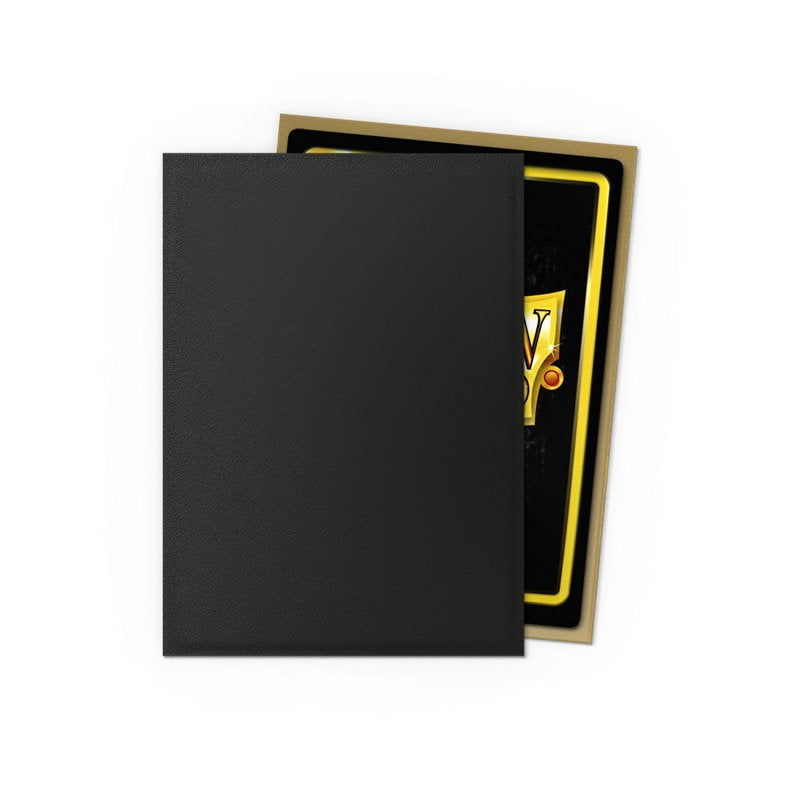 DRAGON SHIELD - 100 SLEEVES - BLACK &amp; GOLD - DUAL