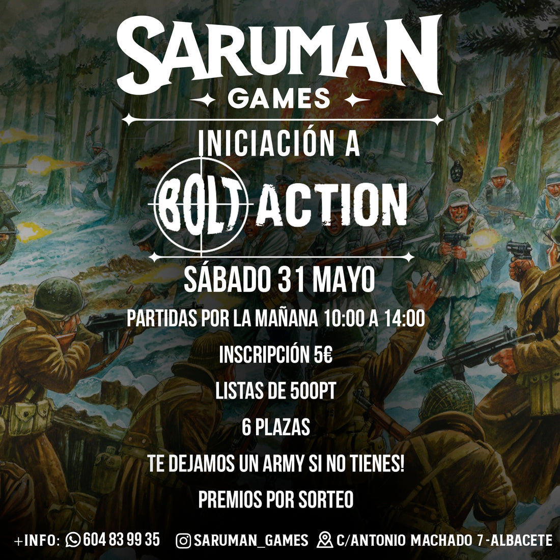INICIACIÓN A BOLT ACTION SÁBADO 31 DE MAYO