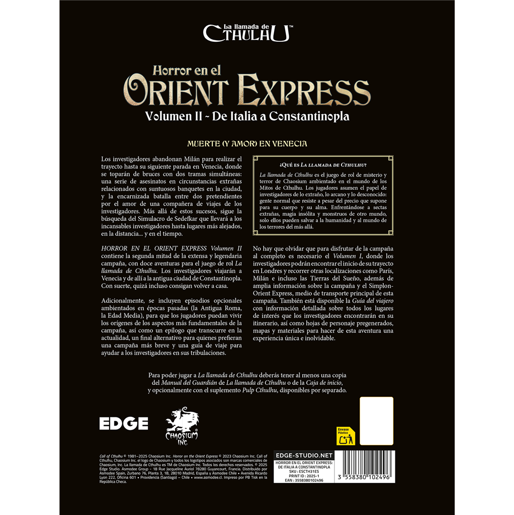 Horror en el Orient Express Volumen 2