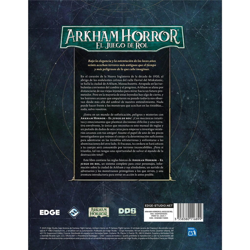 ARKHAM HORROR: EL JUEGO DE ROL - MANUAL BÁSICO