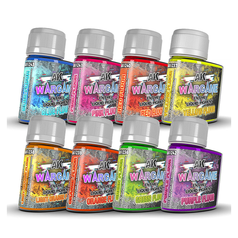 FULL RANGE LIQUID PIGMENTS FLUOR – RANGO COMPLETO DE PIGMENTOS LÍQUIDOS FLUOR