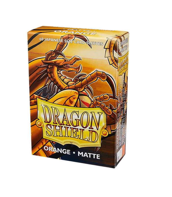 DRAGON SHIELD: JAPANESE SIZE - 62x89 - MATE NARANJA (60 FUNDAS) - Yu-Gi-Oh!