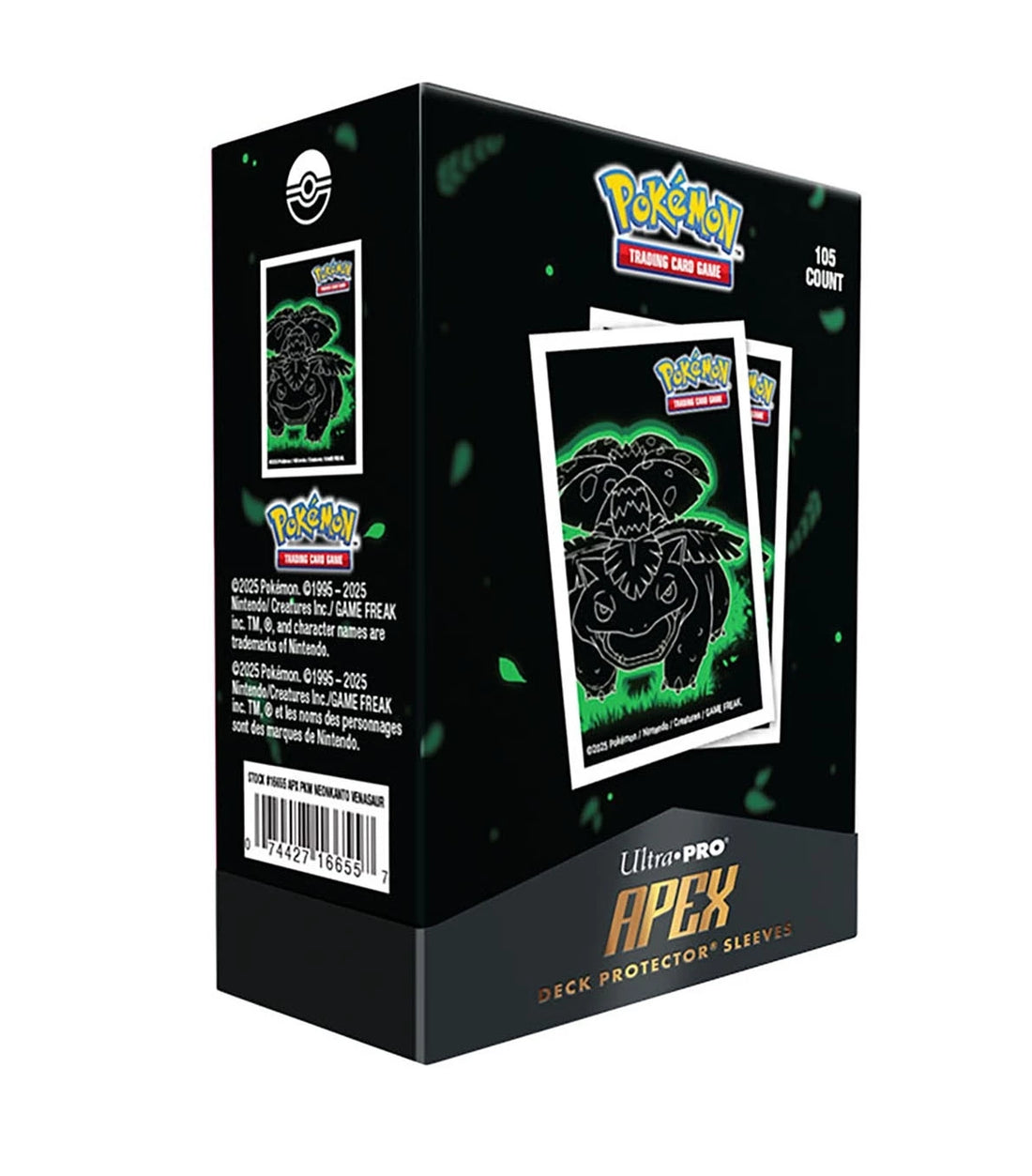Fundas Standard 105ct APEX Deck Protector Sleeves Venusaur Neon Kanto Pokémon - Ultra Pro