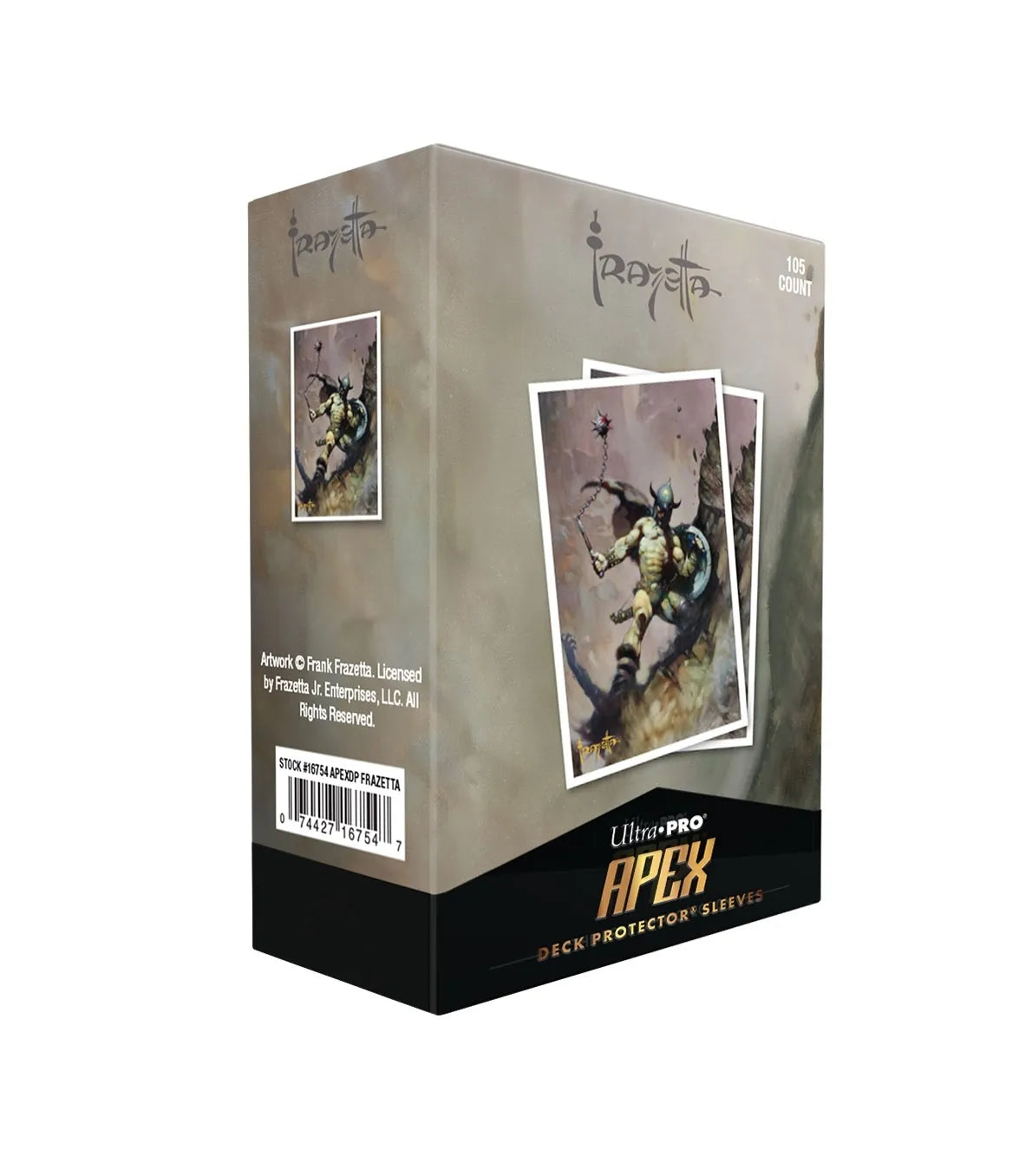 ULTRA PRO: Fundas Standard 105ct Apex Deck Protector "Warrior with Ball and Chain" Frank Frazetta