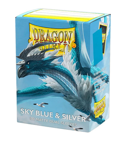 DRAGON SHIELD - 100 SLEEVES  Sky Blue &amp; Silver