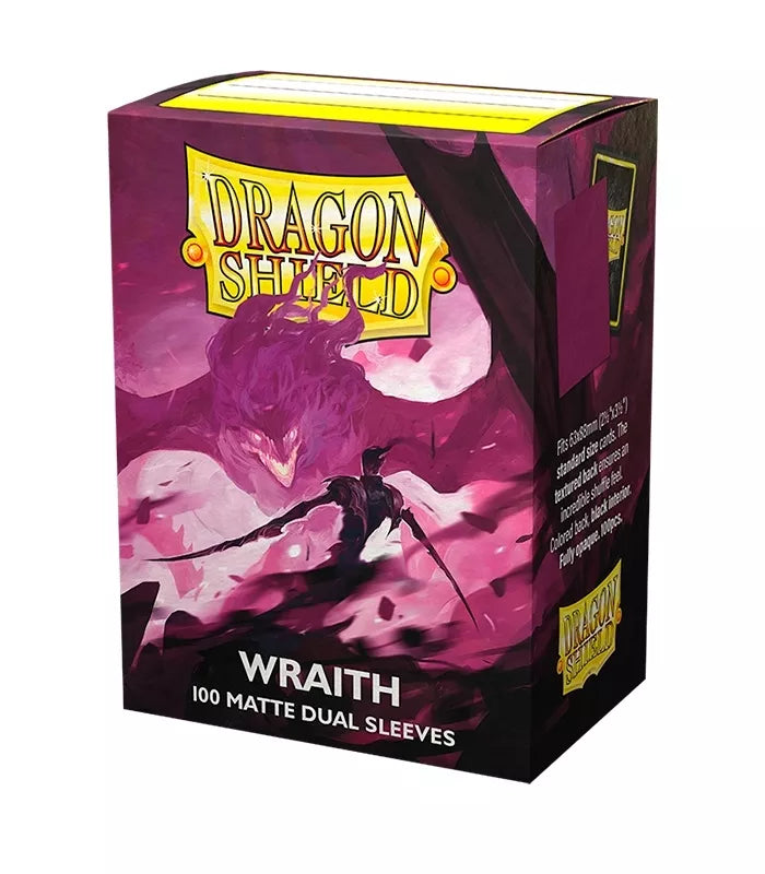 DRAGON SHIELD - 100 SLEEVES  WRAITH - DUAL