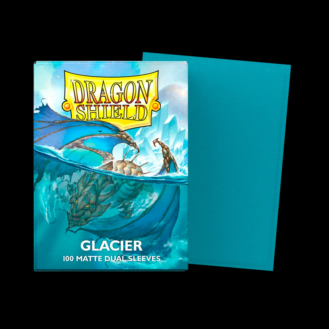 DRAGON SHIELD - 100 SLEEVES MATTE - DUAL - GLACIER AZUL