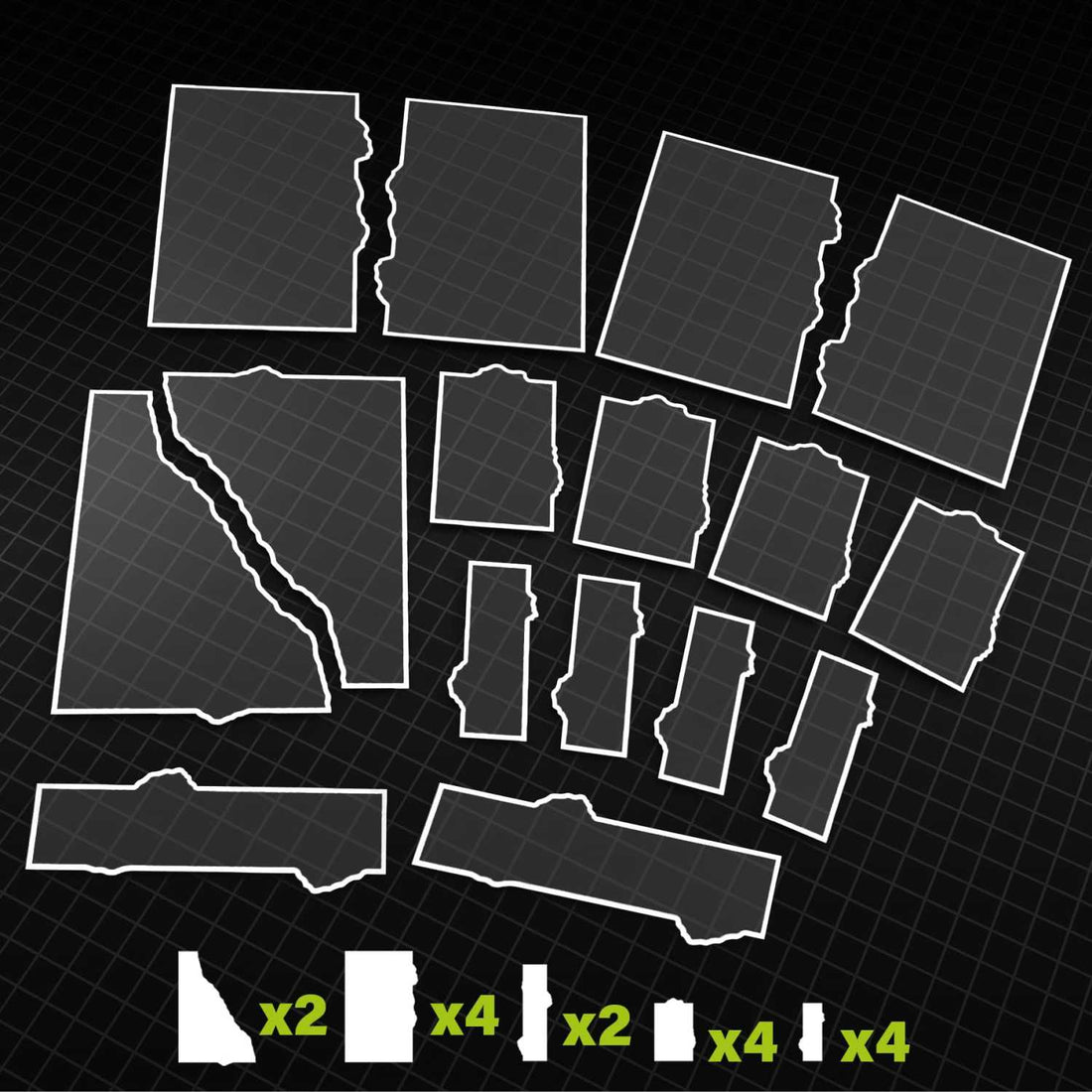GSW: Glasspack Footprints Básicos 11 edición Wh40k compatibles