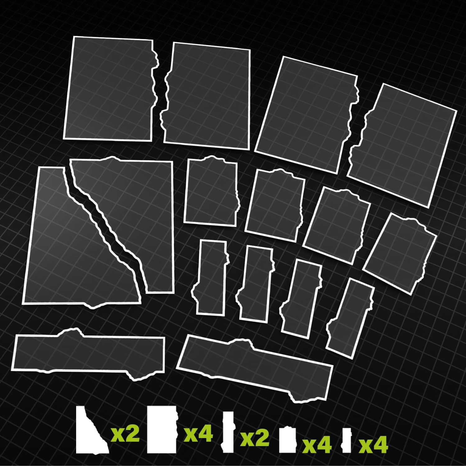 GSW: Glasspack Footprints Básicos 11 edición Wh40k compatibles