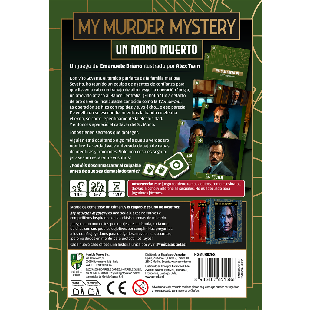 My Murder Mystery: My Murder Mystery : Un mono muerto